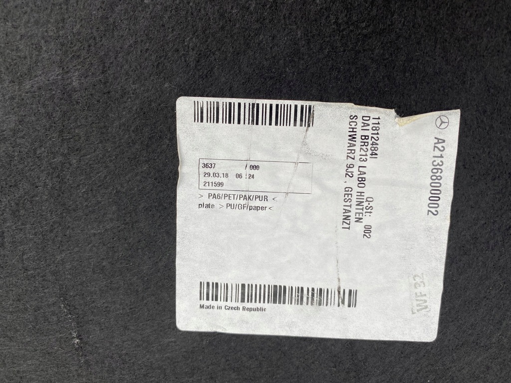 фото №14, Обшивка багажника mercedes w213 e-klasa a2136800002