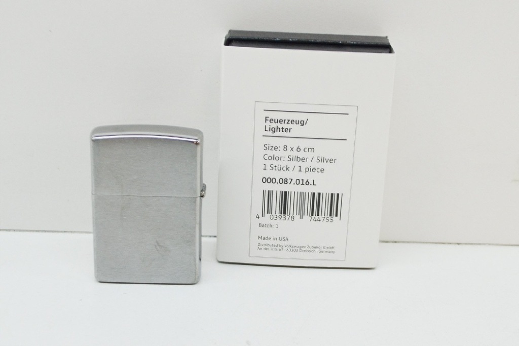 фото №7, Прикурювач zippo volkwagen 8x6cm срібляста nowa оригінальна 000087016l