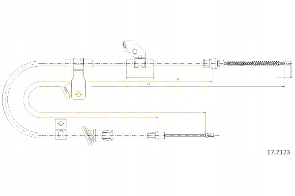 фото №1, Cofle трос тормоза ручного mitsubishi colt vi 1.