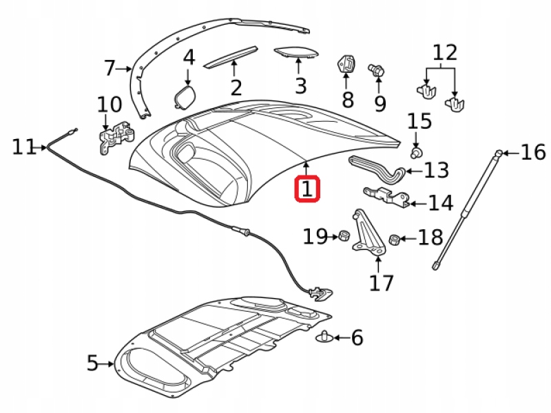 фото №14, Капот алюминий перед шумоизоляция srt dodge durango 2021- 68309501ag