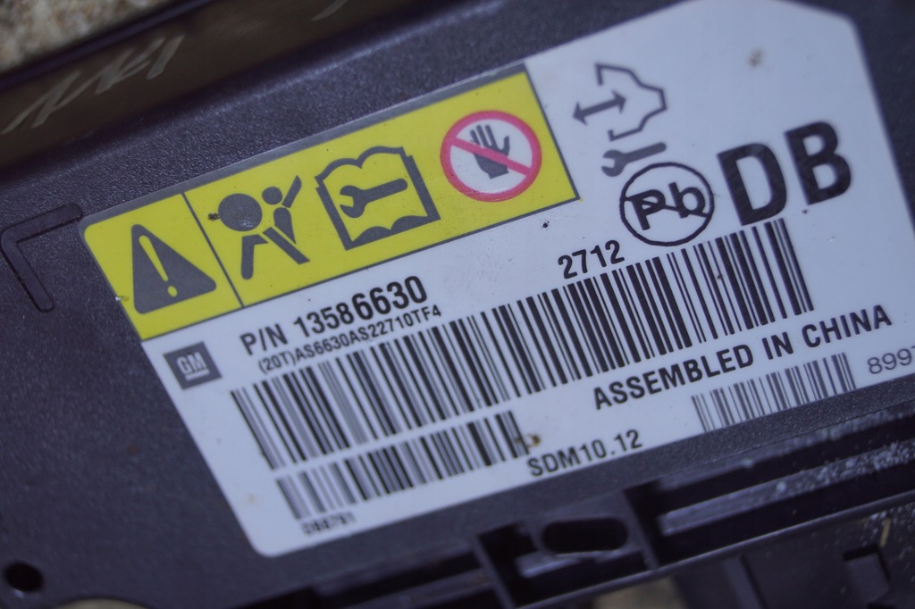 фото №7, Датчик модуль подушка безопасности opel mokka a 13586630