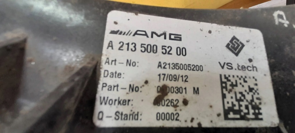 фото №5, Корпус кронштейн интеркулер воздуховод amg mercedes w213 e-kl a2135005200