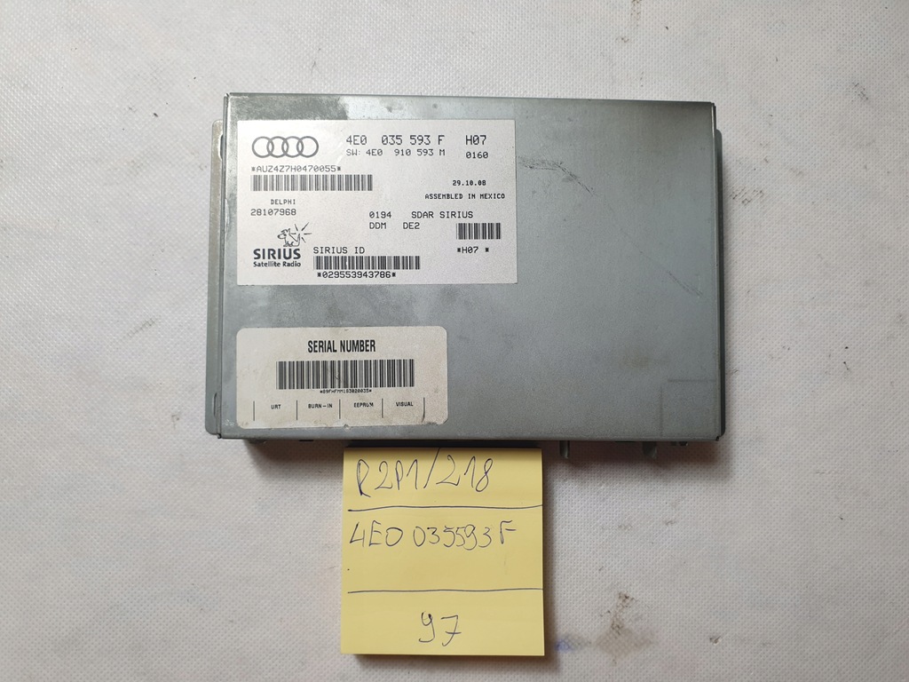 фото №1, Audi q7 4l модуль тюнер радіо dab 4e0035593f