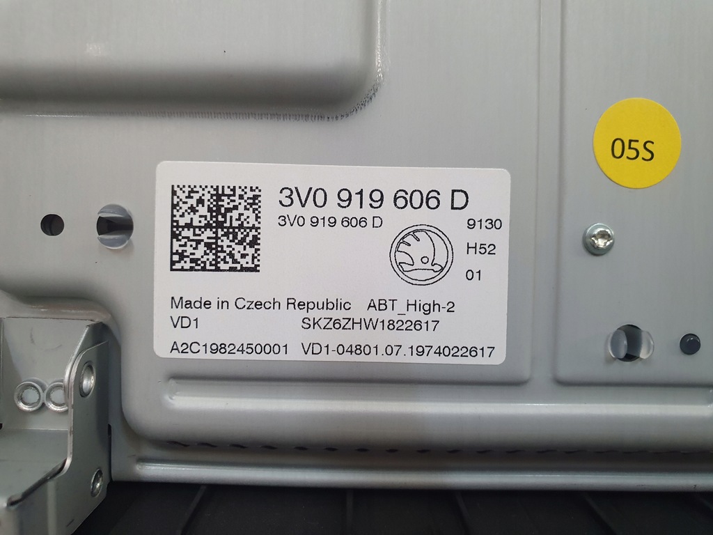 фото №5, Экран navi skoda superb iii 3v0 3v0919606d