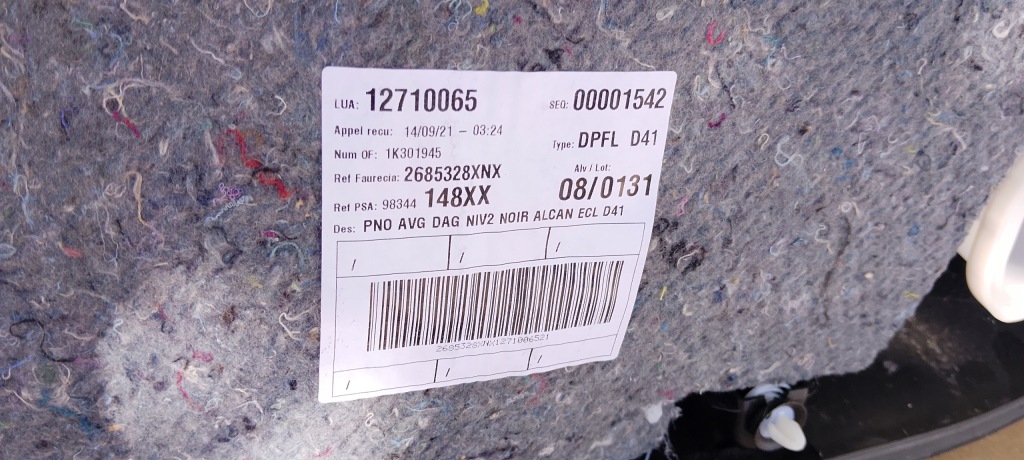 Обивка обшивка передний левый citroen ds 98344148xx 2579442xbs 2579416xzd Недорого