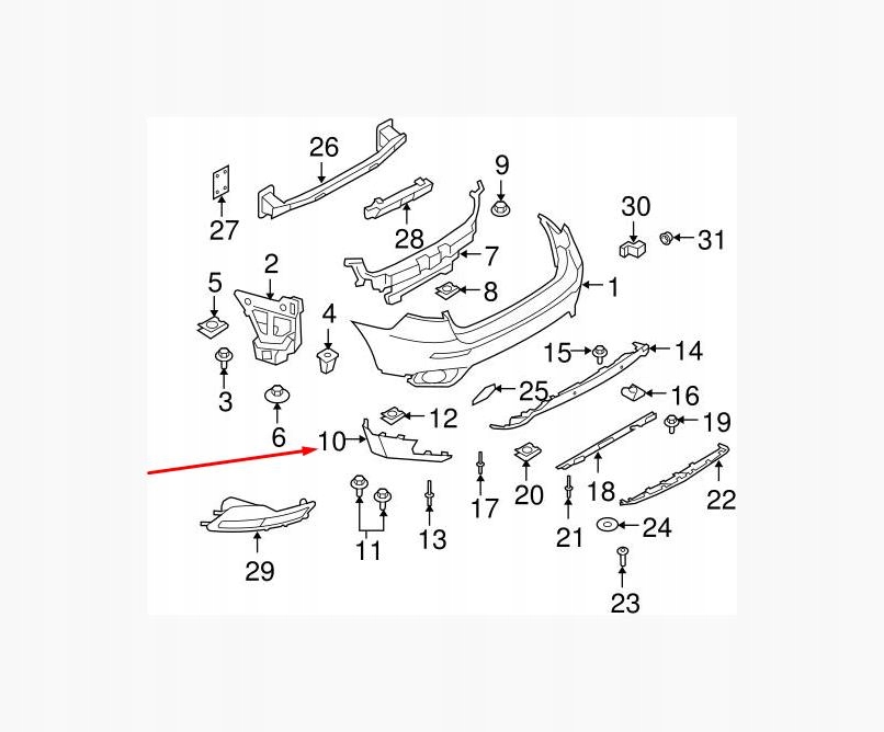 фото №8, Спойлер бампера do bmw x6 e71 2008-2014 51127187145 левая