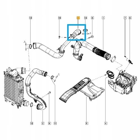 фото №3, Шланг труба wąż turbo интеркулер renault espace v 1,6 scenic iv