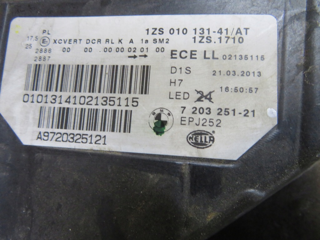фото №14, Bmw 5 f10 f11 bi-xenon поворотный 7203251-21 левая