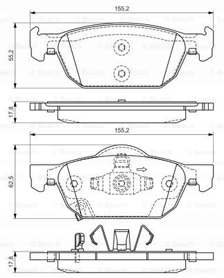 фото №15, Тормозные колодки тормозные bp1291 honda accord ix 08 szt bosch