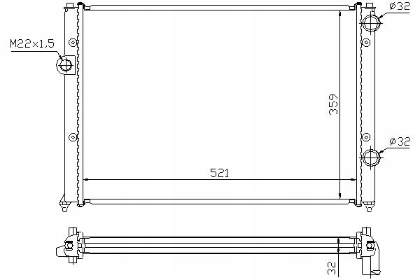 Радиатор двигателя volkswagen passat 93- 1.6 1 Киев