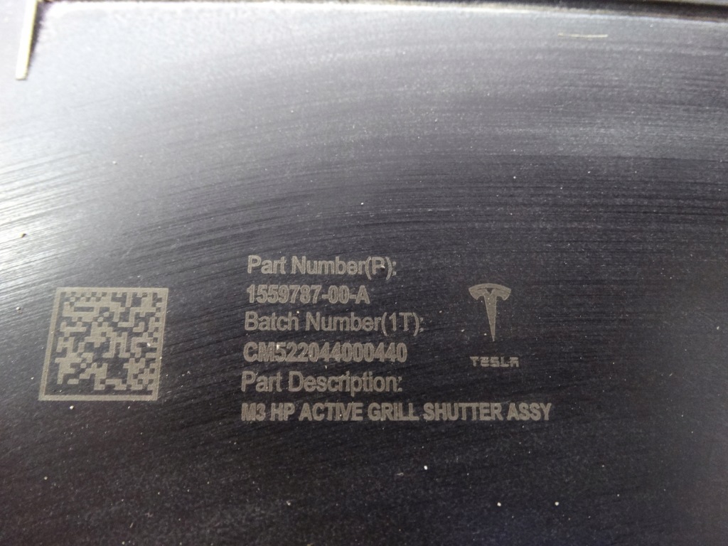 Tesla model 3 рестайлинг  шторка воздуховод воздуха жалюзи активный 1559787-00-a Цена