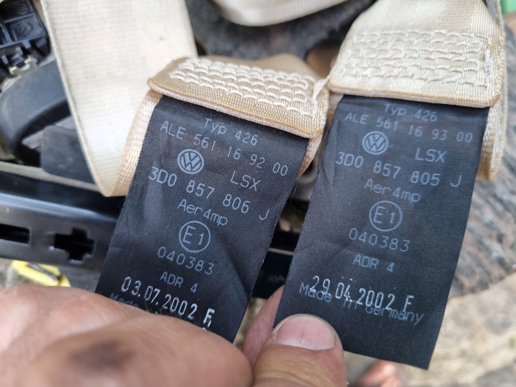 фото №7, Vw phaeton ремені передні перед задня комплект світлий