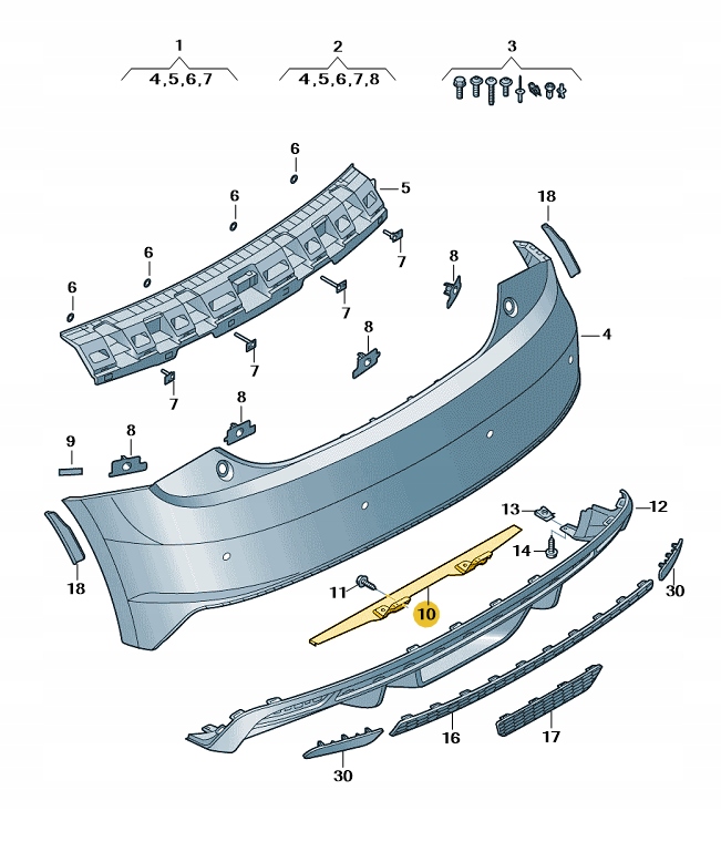Купить Усилитель спойлер бампера задняя audi a1 aso оригинал