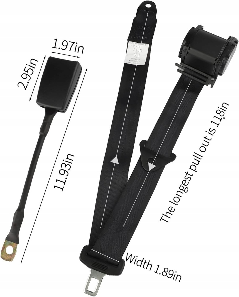 фото №12, Універсальний 3-pt регульований samozwijający się pas безпеки car trucks