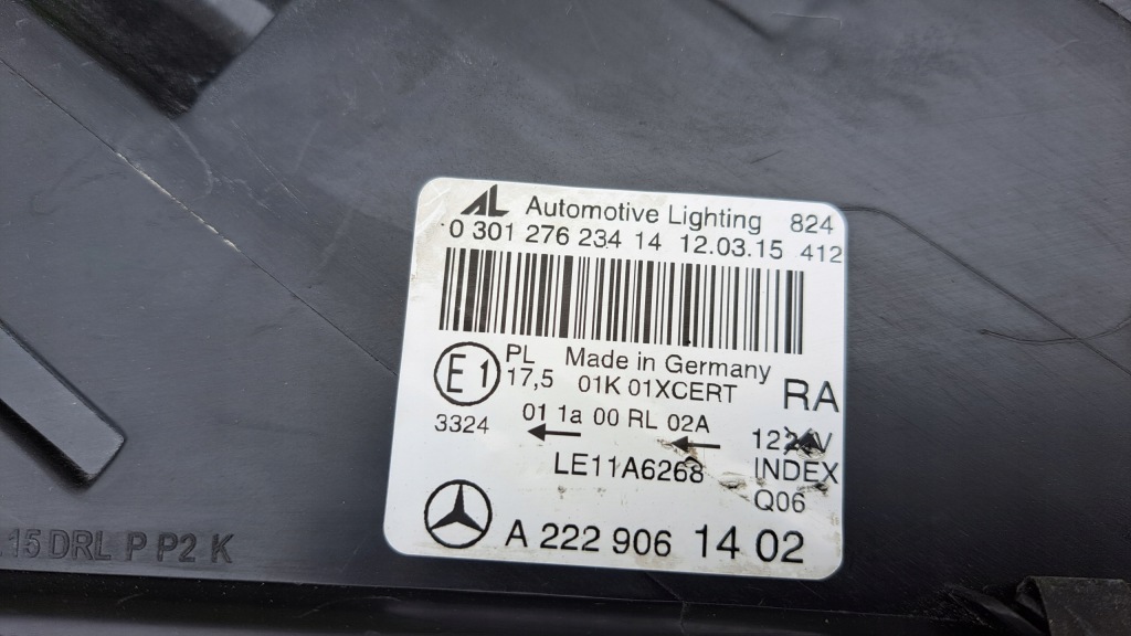 фото №5, Mercedes s-klasa w222 full led лампа передня