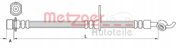 фото №1, Metzger 4110986 шланг тормозной гибкий