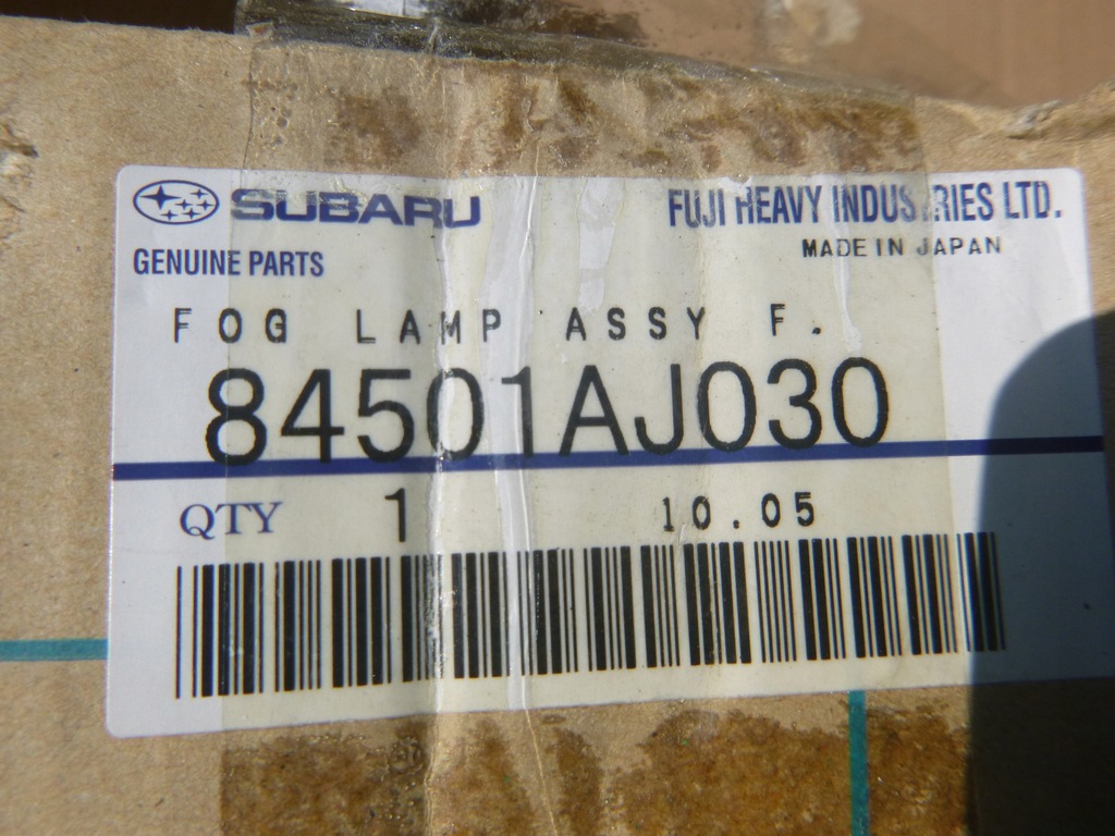фото №5, Противотуманная фара левый subaru 84501aj030 новый оригинальный номер