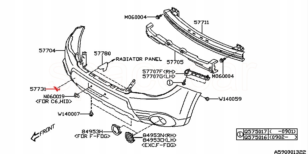 Заглушка накладка решётка радиатора бампера перед na hak subaru forester sh 2008-2012 Цена