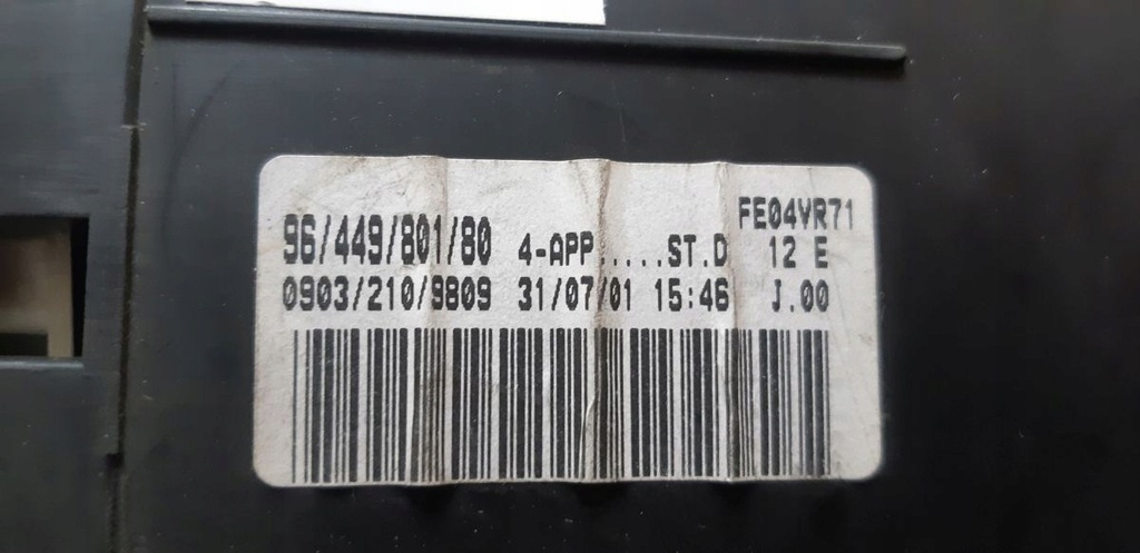 фото №11, Лічильник прилади peugeot 206 1998-2001 dwie роз'єми дизель 9644980180