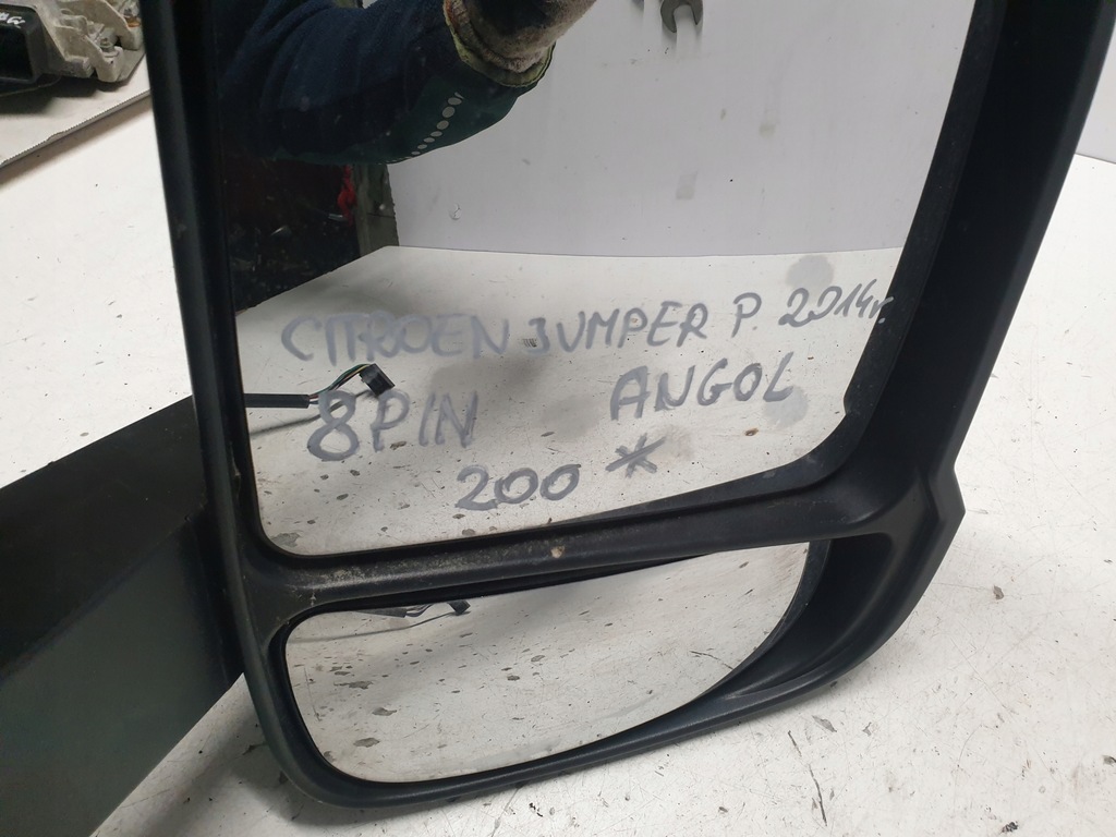 фото №6, Зеркало правое 8 pin ангельcьки citroen jumper 2014 rok