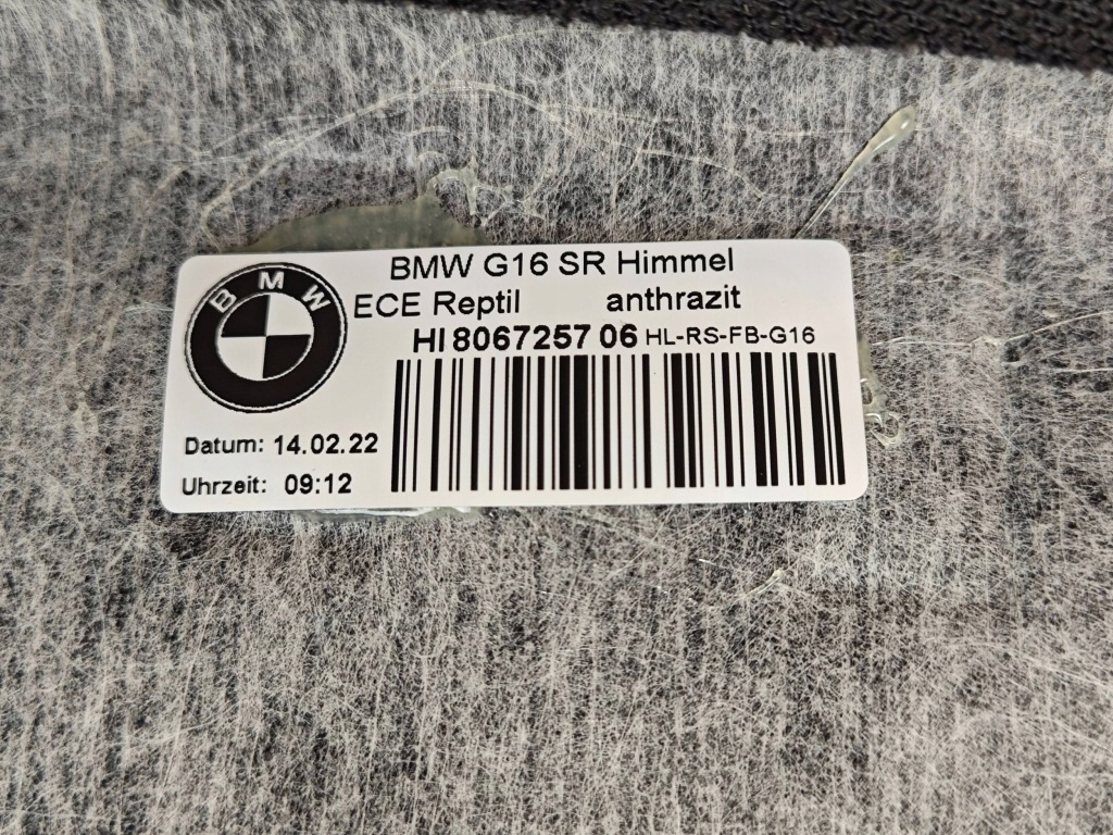 Оригинал  потолок люк m-pakiet bmw 8 g16 gran купе 8067257 30km Недорого