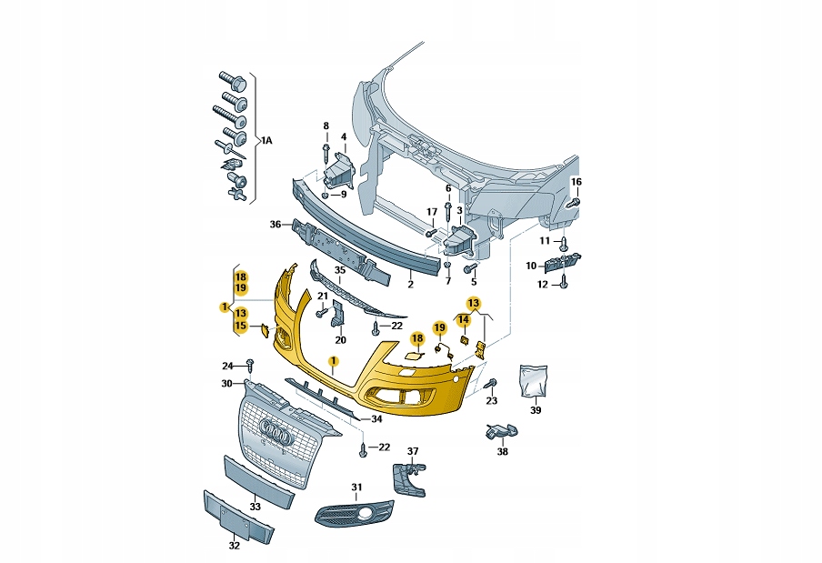 Купити Бампер передній audi a3 8p 8p0807105f 8p0807105h