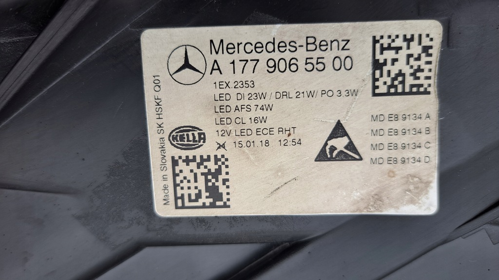фото №5, Mercedes a-klasa w177 full led лампа передня