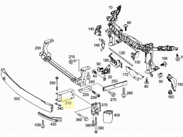 фото №4, Абсорбер балка передняя соединитель l mercedes x156