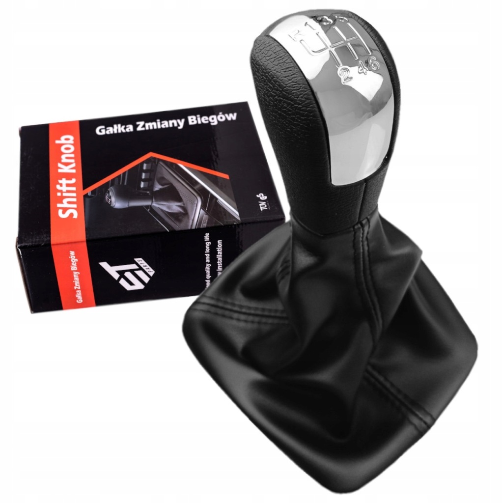 фото №1, Ручка переключения передач чехол skoda octavia 2 хром - кожа - 6 передач