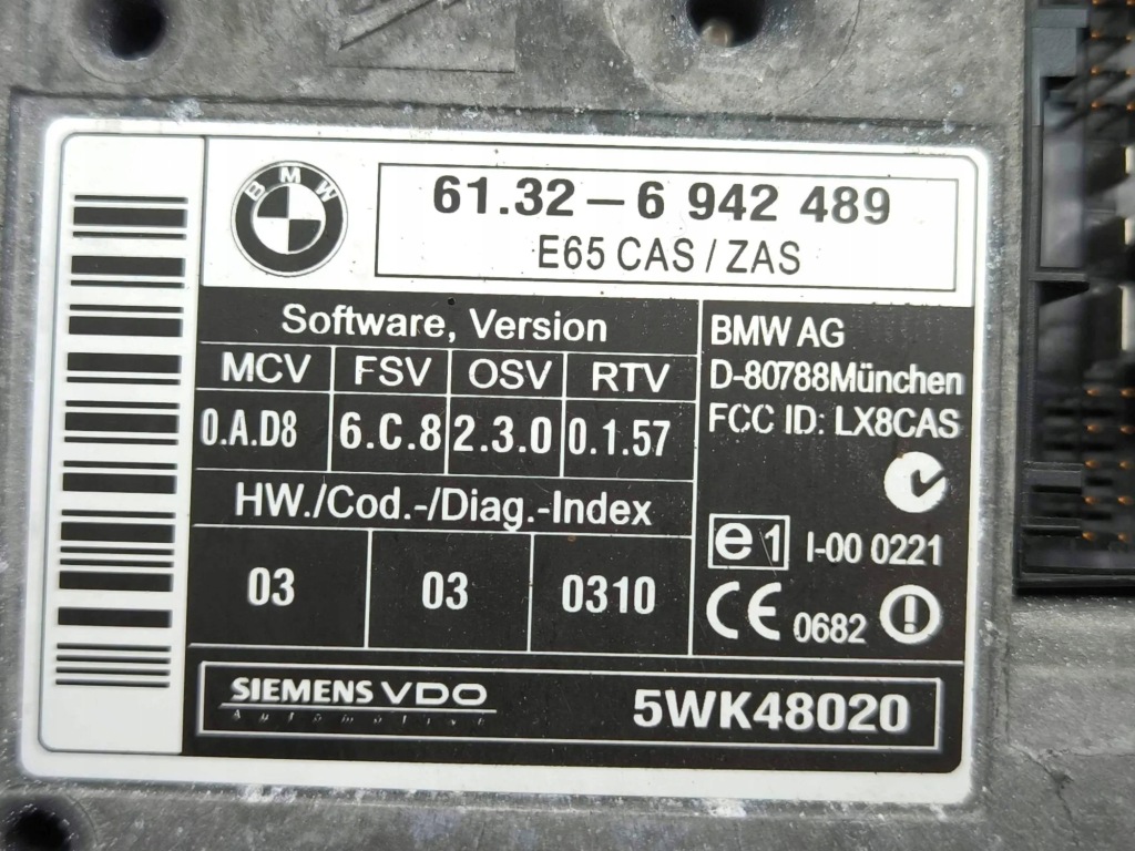 Замок запалювання bmw 7 e65, e66, e67 6942489 3.0l дизель 160kw 2003 Ціна