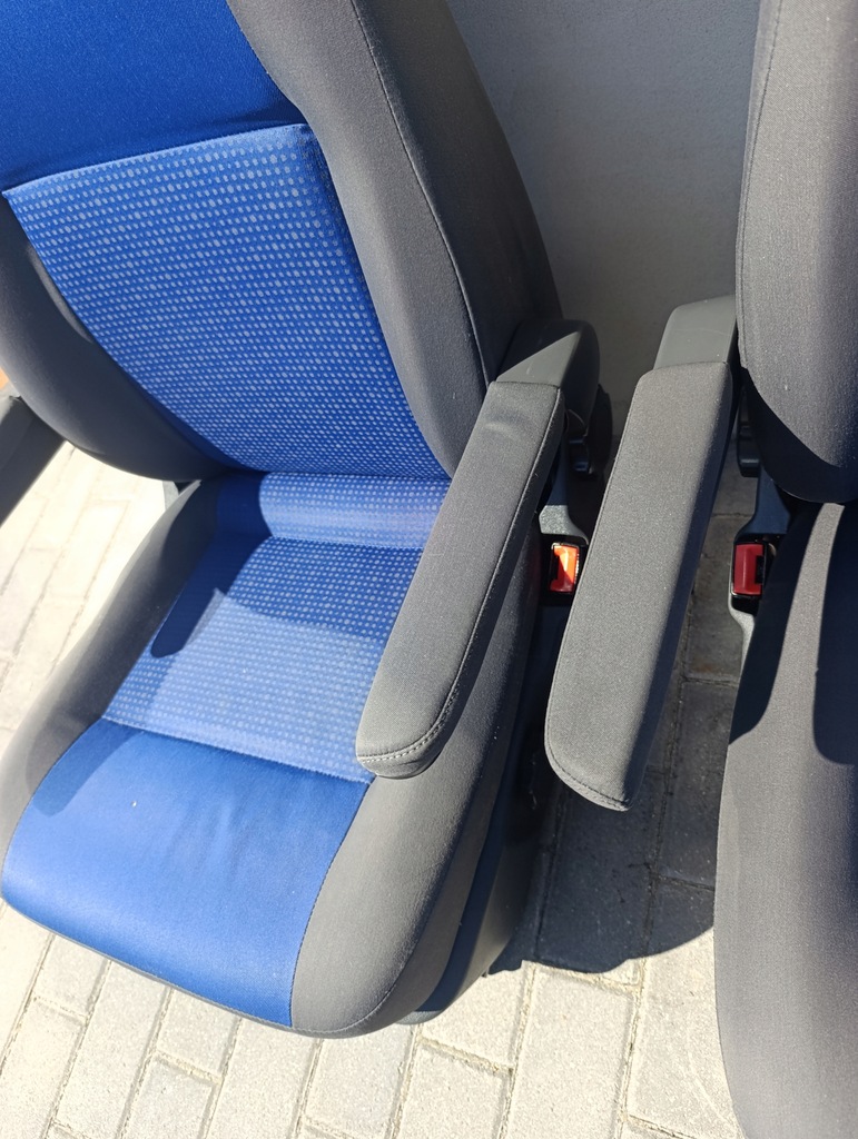 фото №9, Vw t5 t6 комплект сидінь передніх пасажир водій перед niebieskie