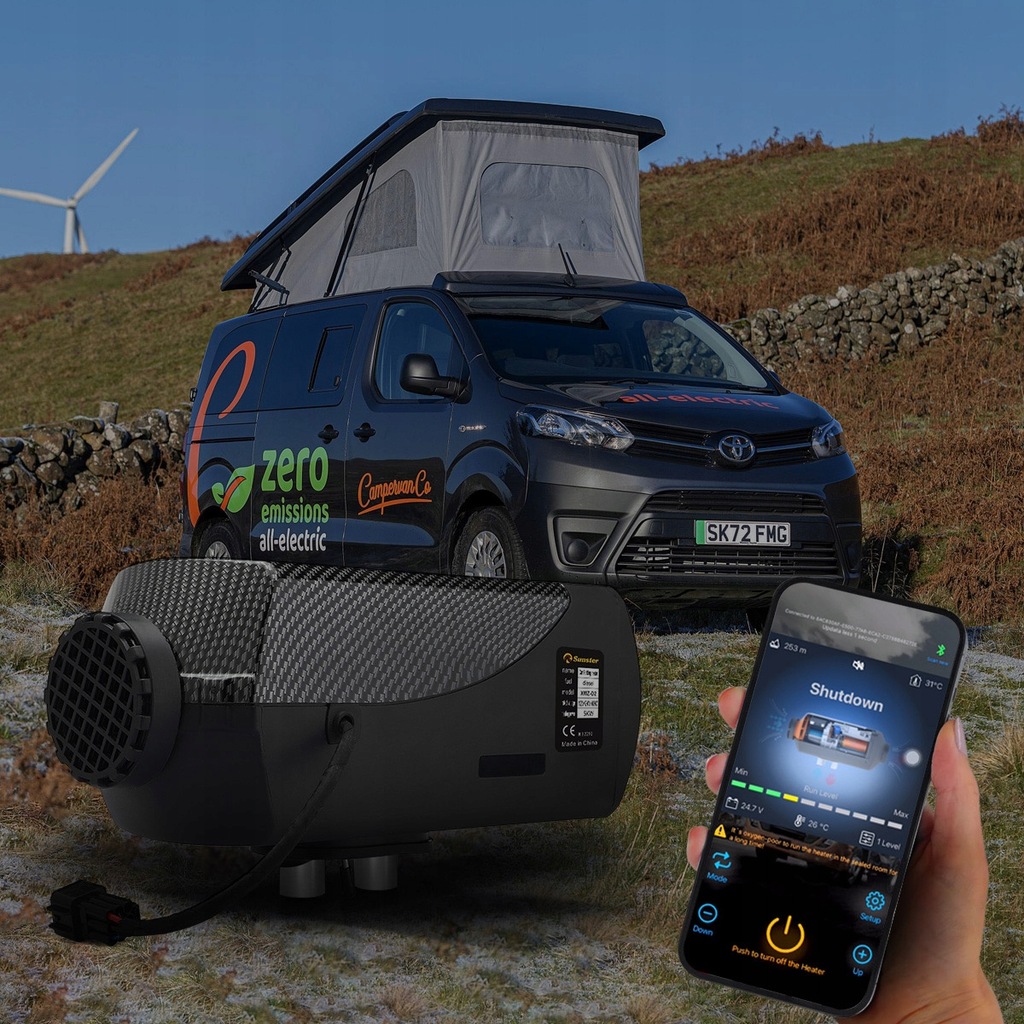 фото №7, Обігрівач стояночний обігрівач масляна 2kw webasto 12/24v bluetooth lcd