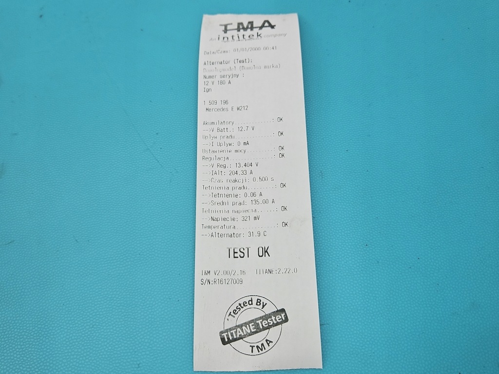 Test генератор mercedes e w212 0986082500 2.2 cdi с Разборки