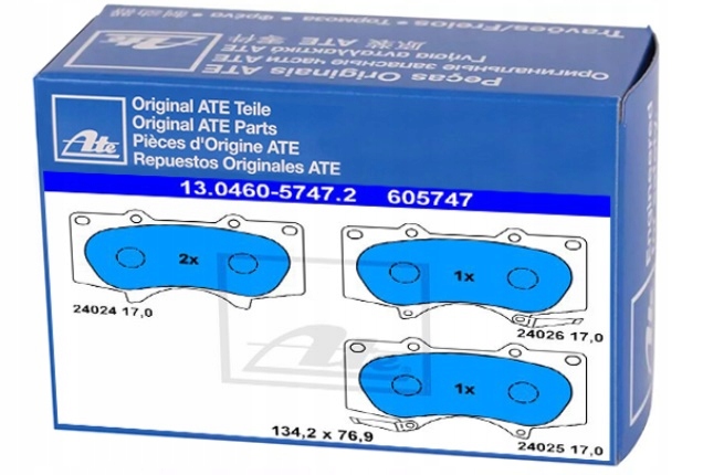 фото №1, Тормозные колодки тормозные ate do lexus gx 460 470