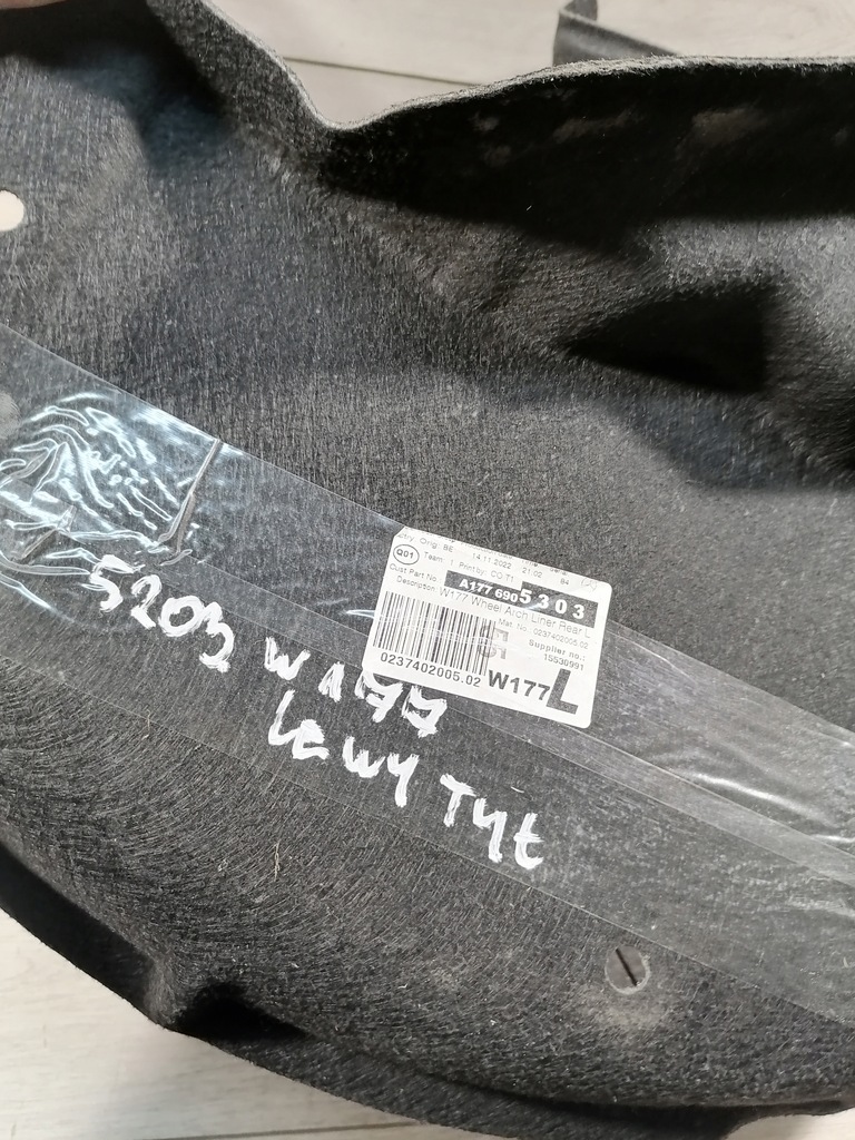 фото №10, Mercedes w177 подкрылок левый задняя a1776905303