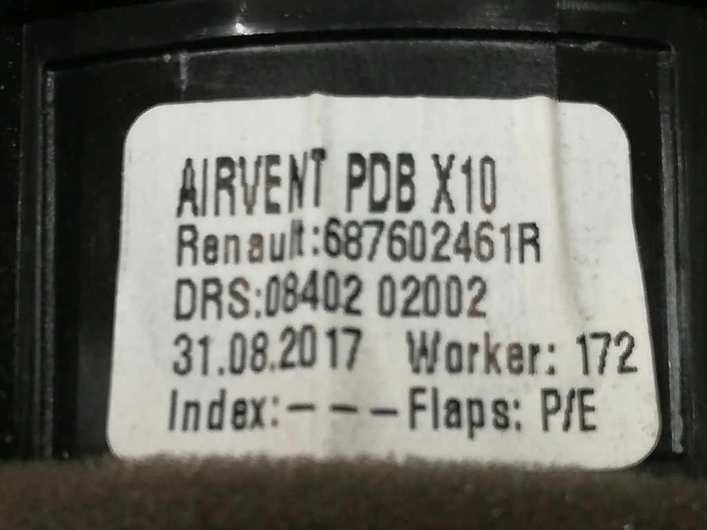 фото №3, Renault zoe решётка обдув консоли