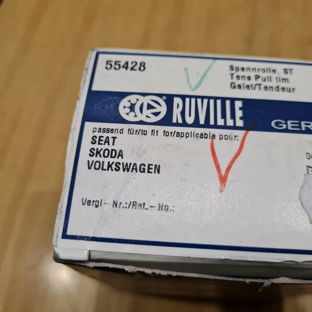 фото №6, Seat skoda vw 1.4 1.6 ролик натяжитель ремень распределительного вала ruville 55428