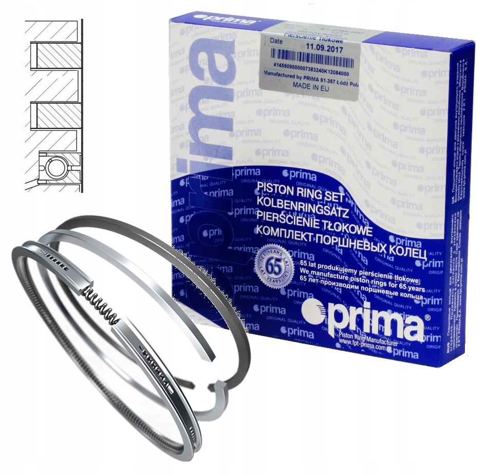 фото №1, Кольца поршневые dacia duster dokker 1.2 tce