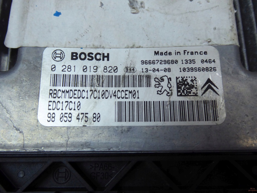 фото №2, Бортовой компьютер peugeot 208 9805947580 0281019820