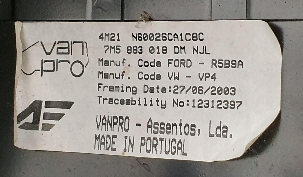 фото №8, Сиденье правый задняя iii ряд ford galaxy mk2