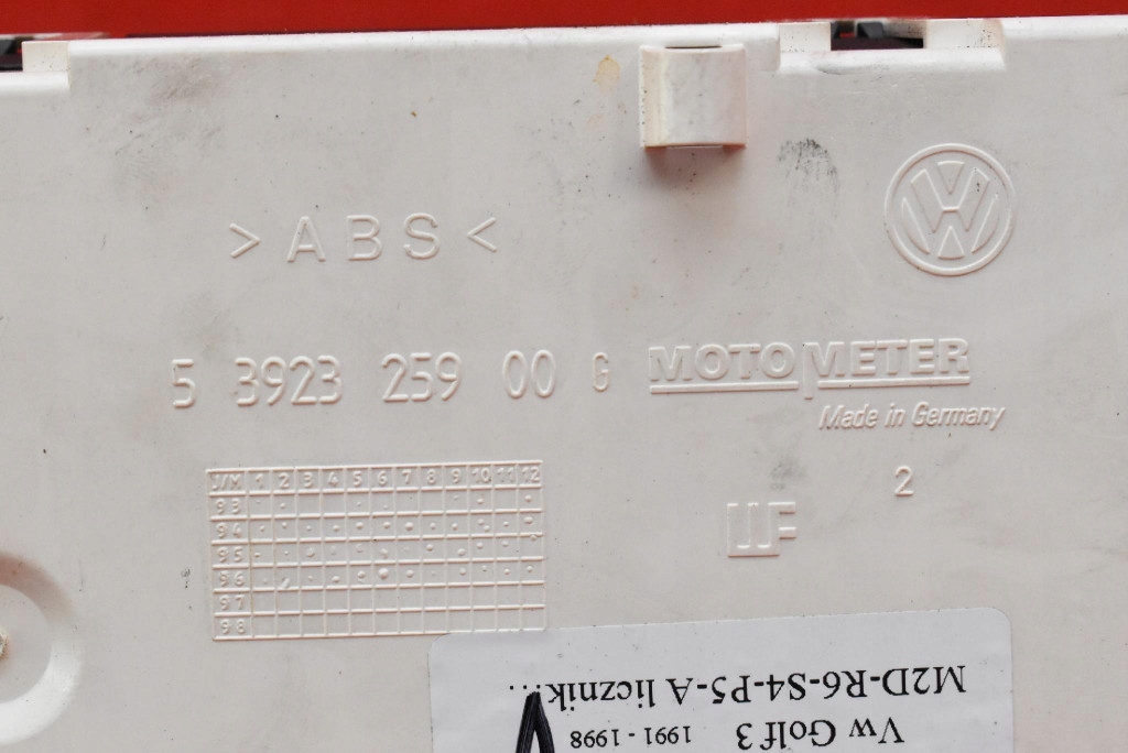 фото №10, Лічильник прилади eu 1h0919865a vw golf 3 iii 1.6 8v 75 km 91-98