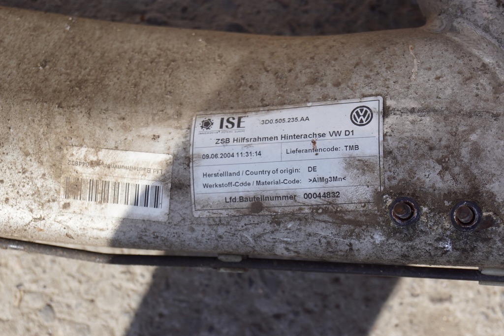 фото №14, Балка подвеска задняя vw phaeton 6.0 w12 3d0505235aa