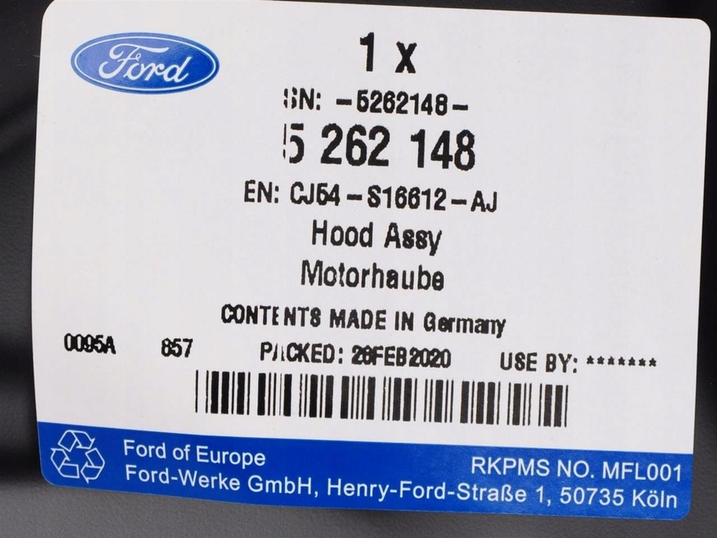 фото №9, Nowa оригинальная капот ford kuga ii mk2 12-16 escape cj54-s16612-aj 5262148