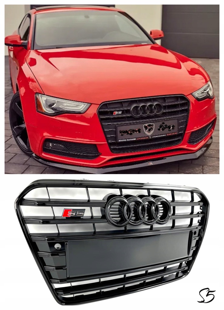 фото №1, Решётка радиатора решётка радиатора audi s5 a5 8t0 lift s-line чёрный блеск