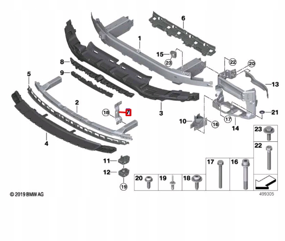 фото №8, Bmw 8 coupe g15 передняя часть правый вертикальный connection 51117478184