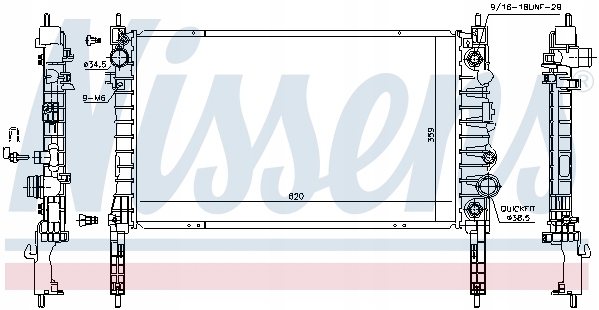 фото №12, Nissens радиатор двигателя wody chevrolet trax opel mokka mokka x 1.4