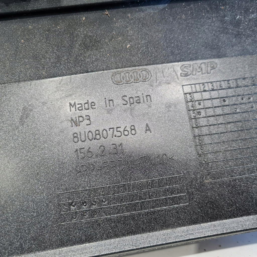 фото №9, Audi q3 8u диффузор накладка бампера оригинальный номер 8u0807568a