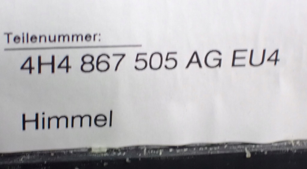 фото №12, Стеля стеля czarna audi a8 d4 4h4867505ag eu4