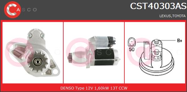 фото №1, Стартери автомобільні casco cst40303as