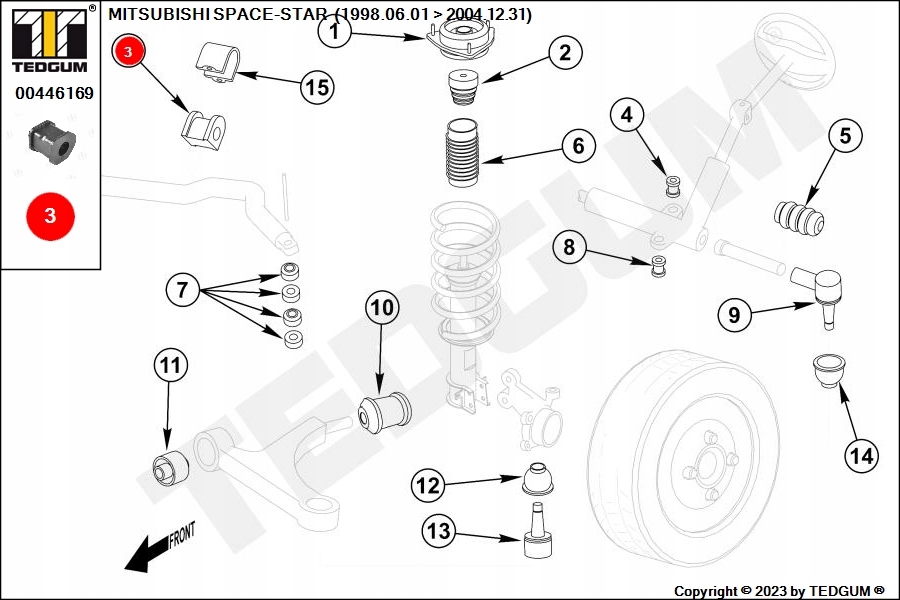 фото №9, Tedgum 00446169 подвеска, стабилизатор